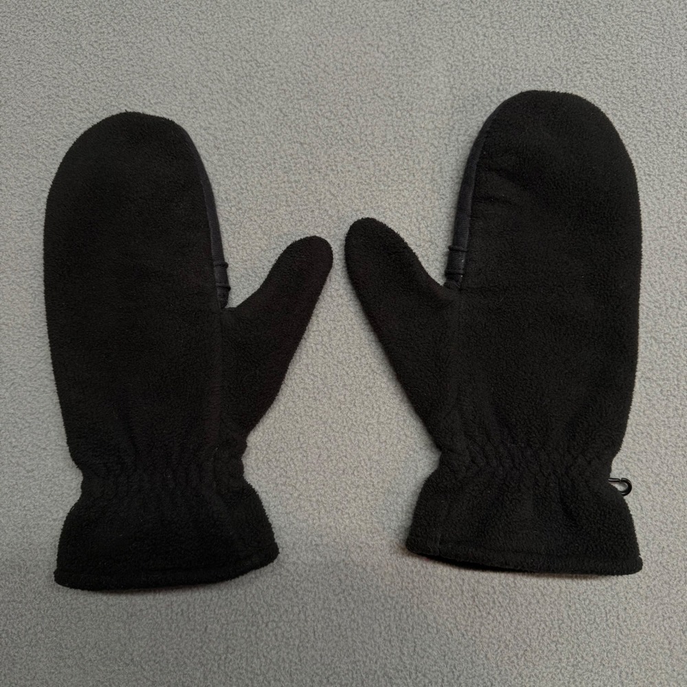 LL Bean Polartec Wind Pro Fleece Mittens Black M 0WY68 Winter Outdoors Soft Warm